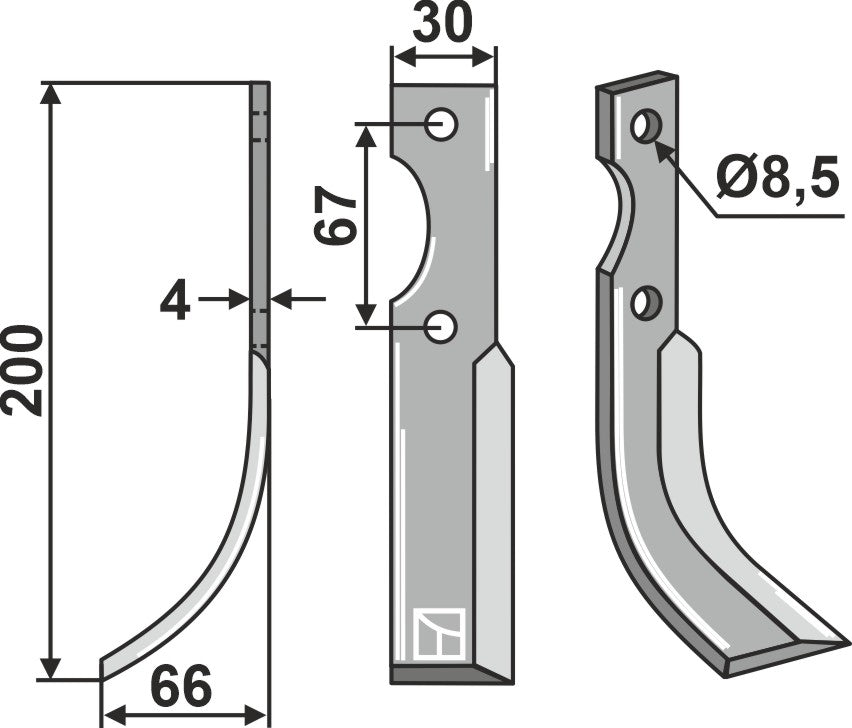 Blade 197x30mm, left