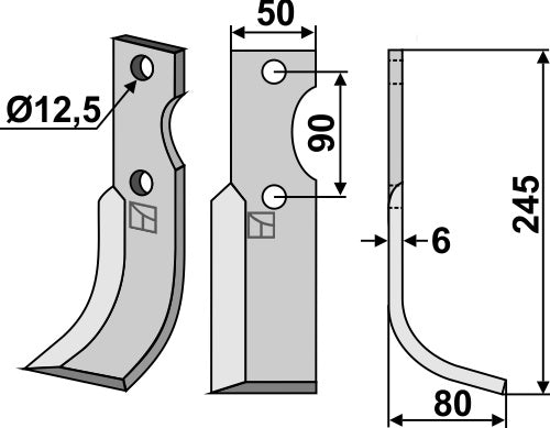 Blade 245x50mm, right