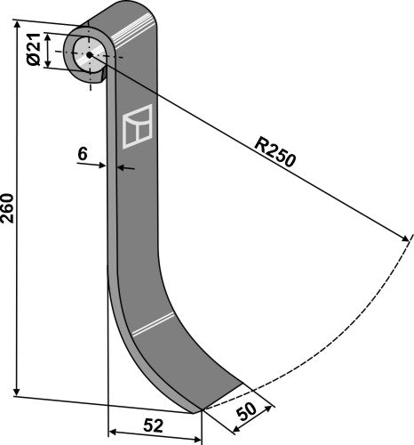 Flail 260x50mm