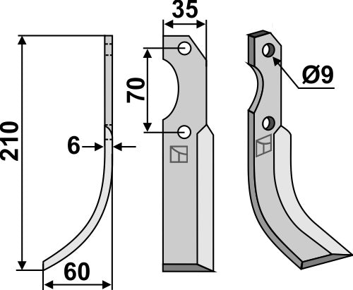 Blade 210x35mm, left