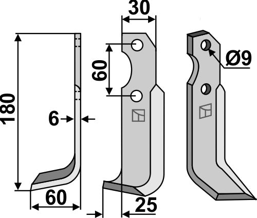 Blade 180x30mm, left
