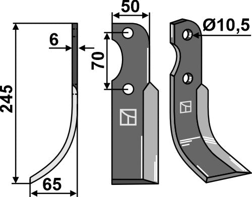 Blade 245x50mm, left