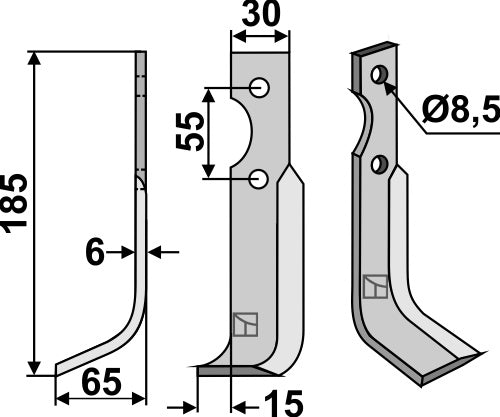 Blade 185x30mm, left