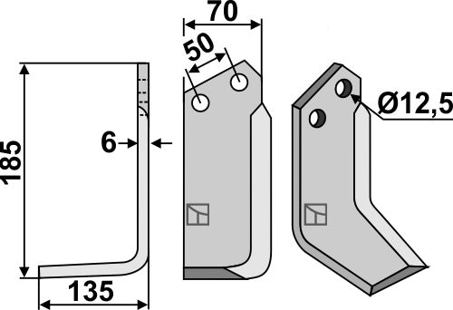 Blade 185x70mm, left