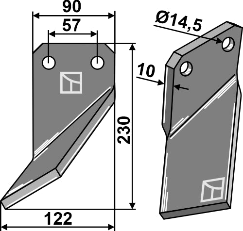 Blade 230x90mm, left