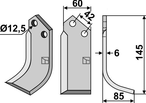 Blade 145x60mm, right