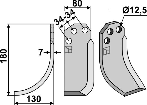 Blade 180x80mm, left