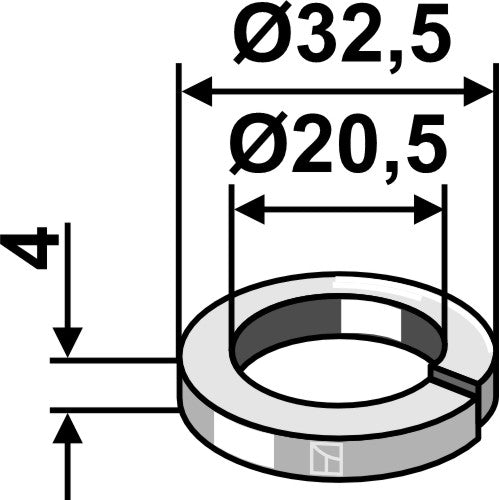Split washer Ø32,5x4xØ20,5