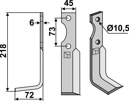 Blade 218x45mm, left