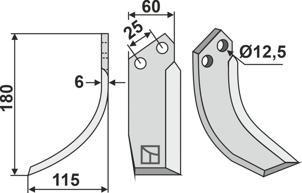 Blade 180x60mm, left