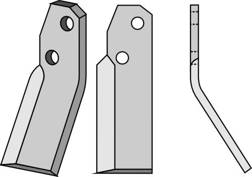 Rotary tine 194x60mm, right