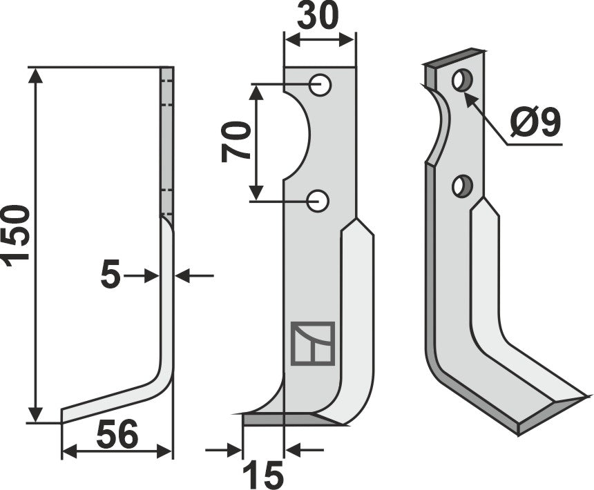 Blade 150x30mm, left