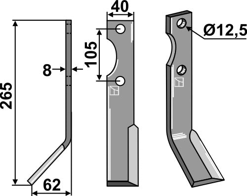 Blade 265x40mm, left