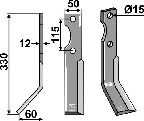 Blade 330x50mm, left