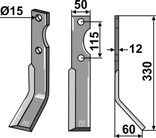 Blade 330x50mm, right