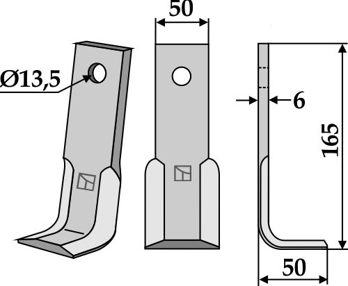 Blade 165x50mm