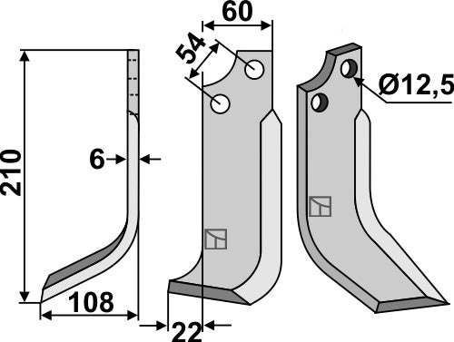 Blade 210x60mm, left