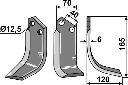 Blade 175x70mm, right