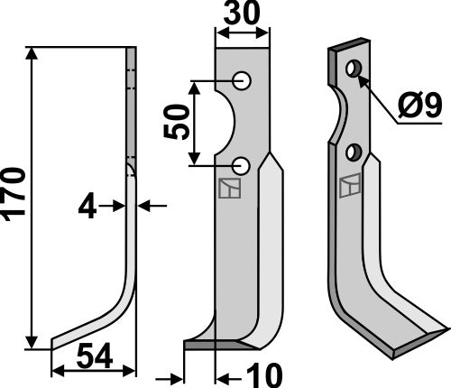 Blade 170x30mm, left