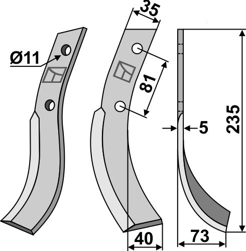 Blade 235x35mm, right