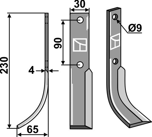 Blade 230x30mm, left