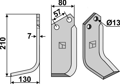 Blade 210x80mm, left