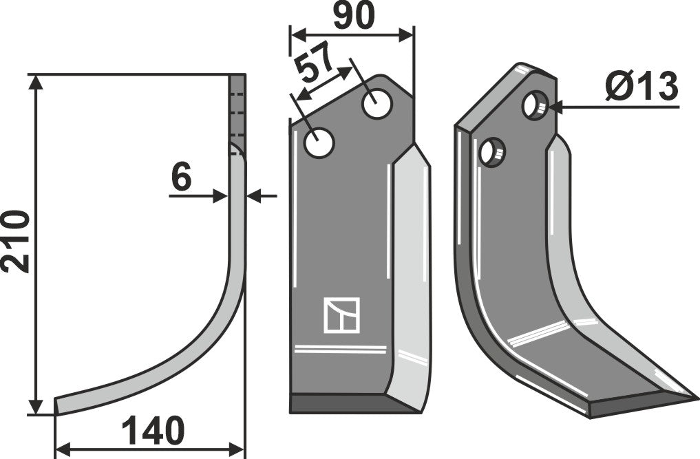 Blade 210x90mm, left