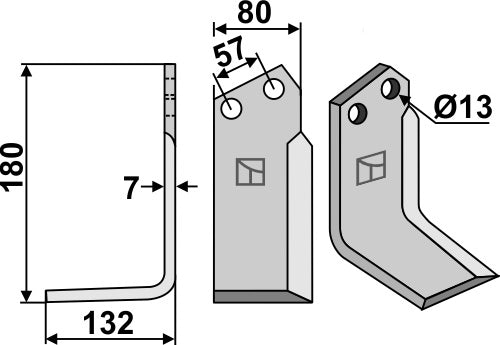 Blade 185x80mm, left