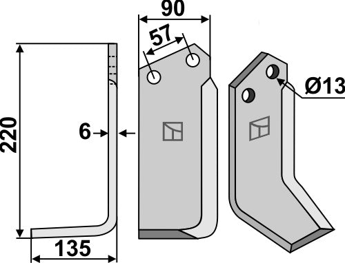 Blade 220x90mm, left