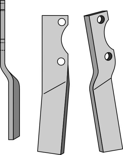 Rotary tine 325x50mm, left