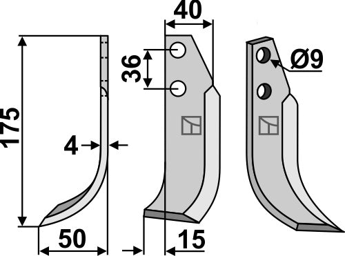 Blade 175x40mm, left