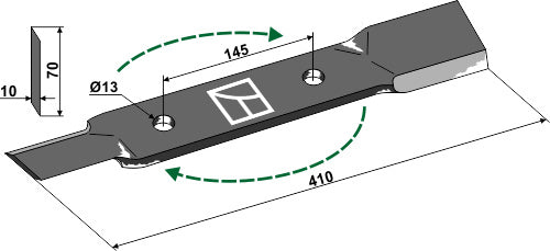 Mover-blade 410mm - right