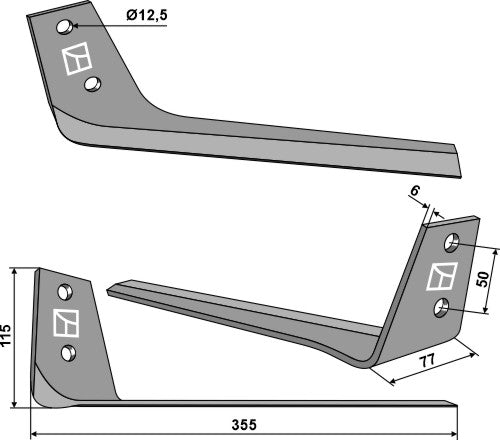 Top blade - left model