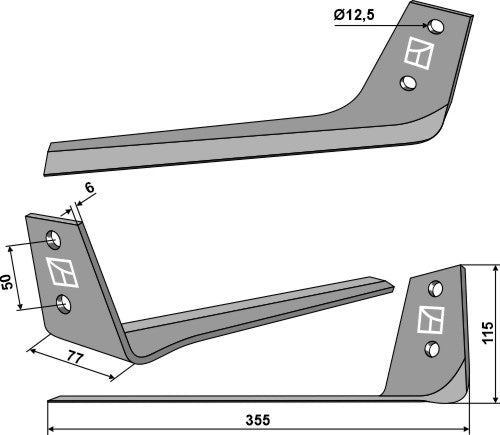 Top blade - right model