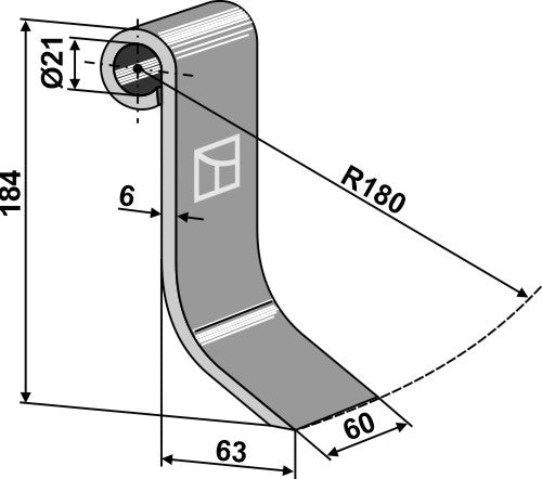 Flail 184x60mm