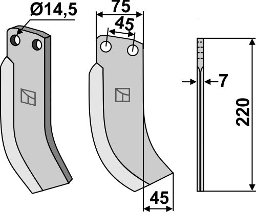 Blade 220x75mm