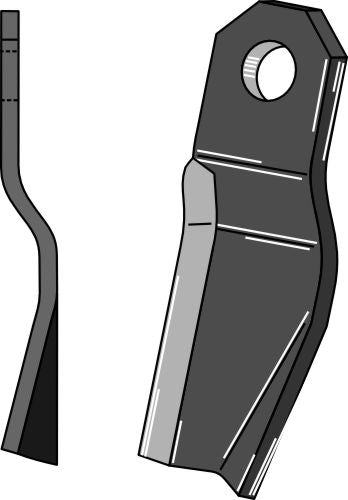 Twisted blade 220x80mm - right model