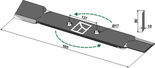 Mover-blade 585mm - left