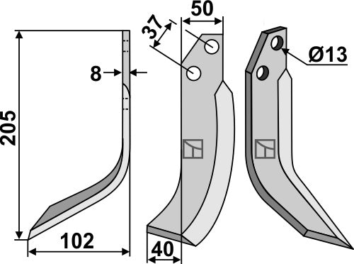 Blade 205x50mm, left