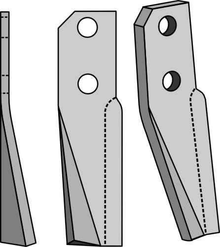 Rotary tine 230x60mm, left