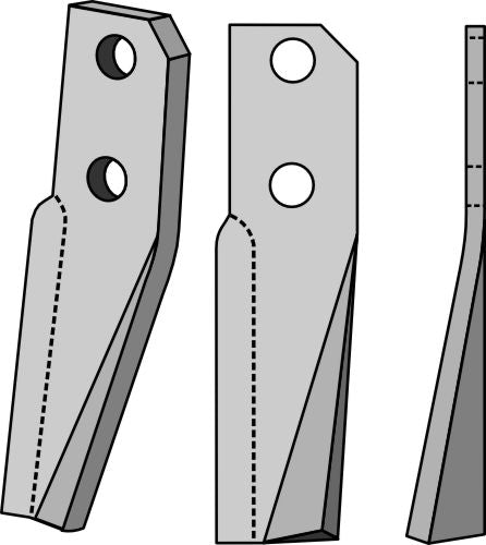 Rotary tine 230x60mm, right