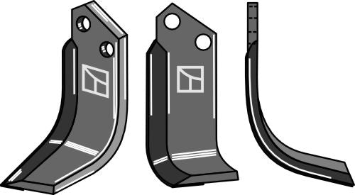 Blade 185x90mm, right - hard metal faced