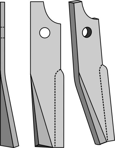 Rotary tine 270x50mm, left