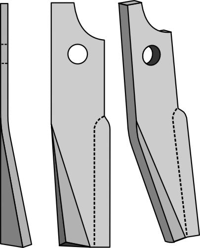Rotary tine 290x60mm, left