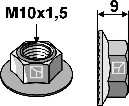 Locking nut M10x1,5