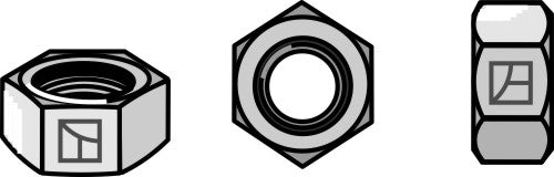 Nut M10x1,5 galvanized