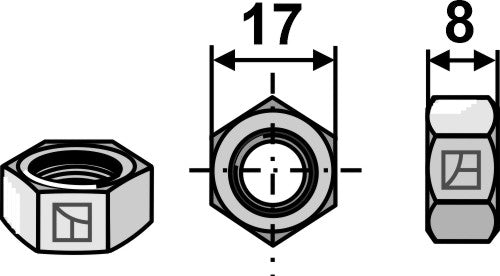 Nut M10x1,5 galvanized