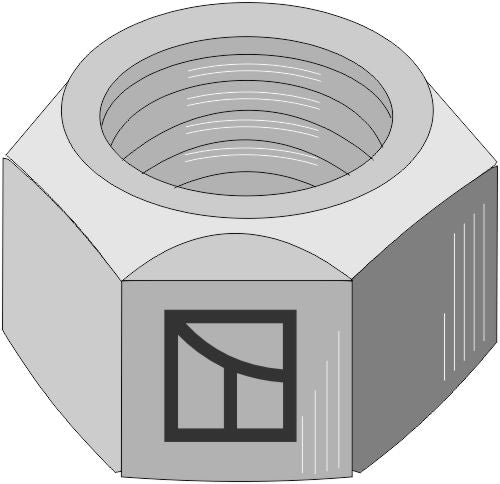 Nut M12x1,75 - galvanized - left thread