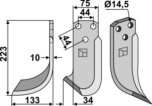 Blade 223x75mm, left