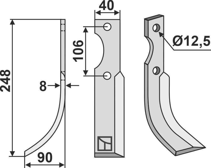 Blade 248x40mm, left